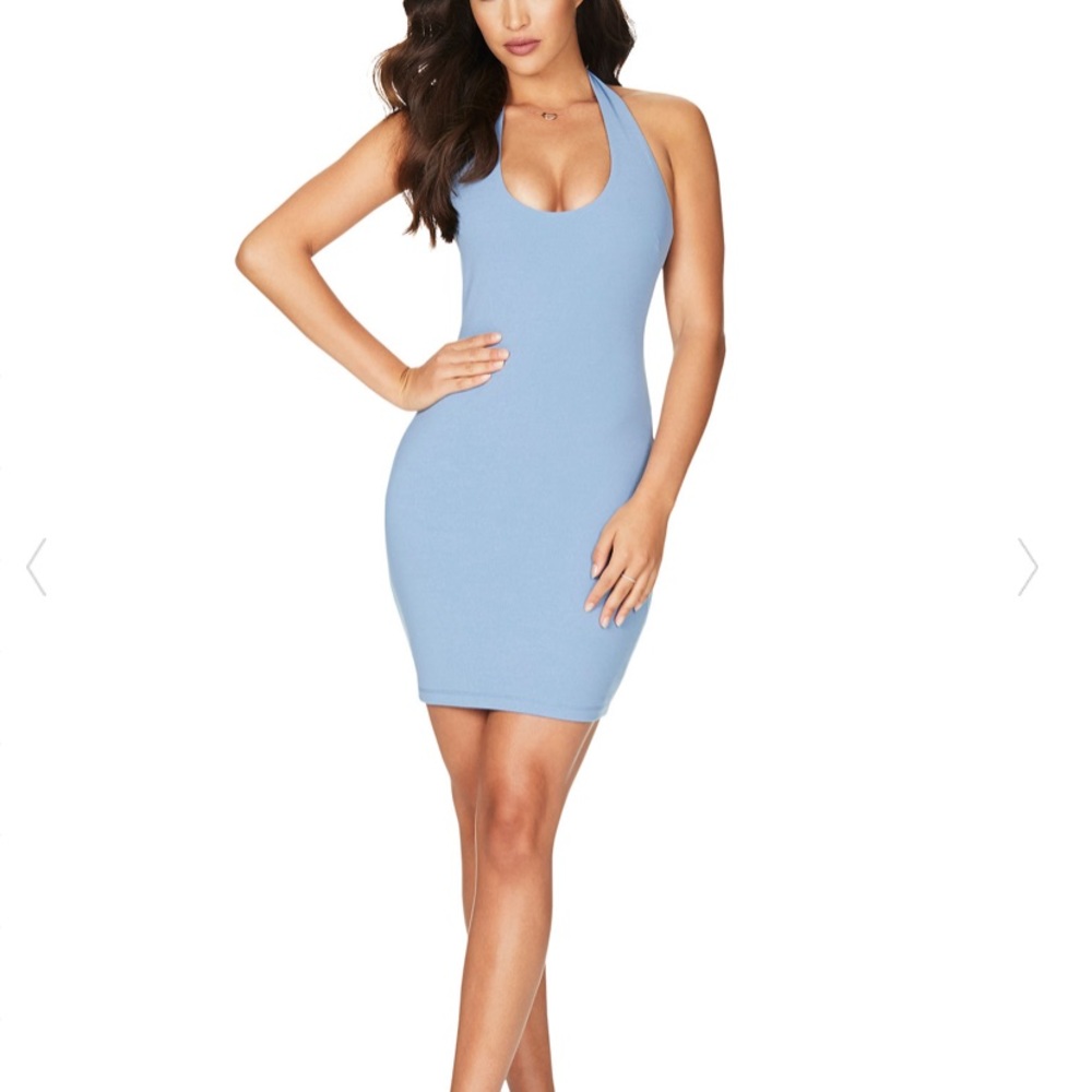 Nookie Passion Mini Dress Dusty Blue